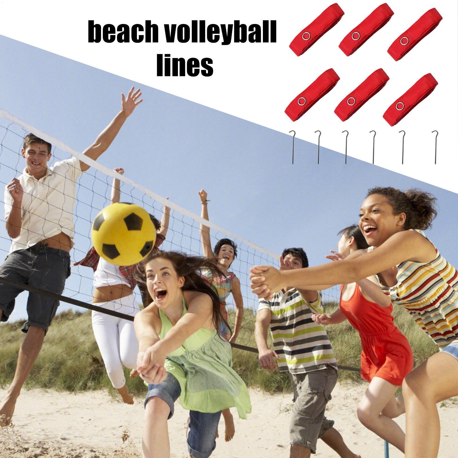 Sports Equipment Volleyball - 6x Przenośne linie do siatkówki plażowej,